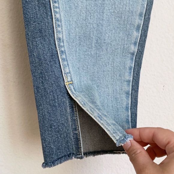 AMO Revolve two tone distressed skinny crop jeans - Picture 5 of 8